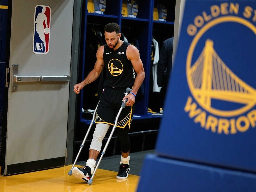 [流言板]勇士记者：库里赛后明显跛行离开更衣室